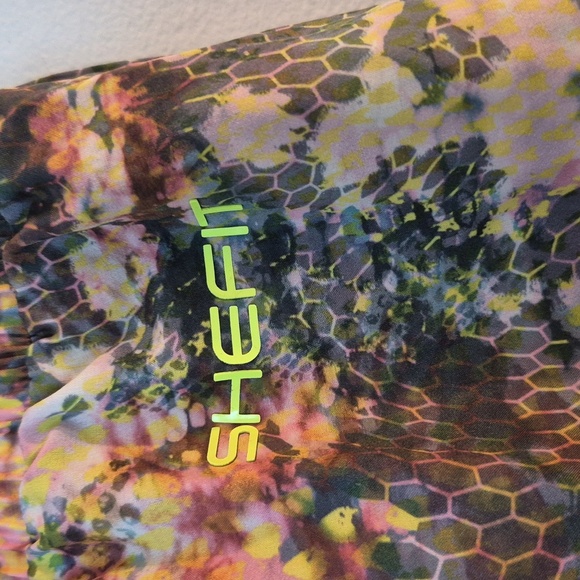 Shefit 2 In 1 Running Shorts Tie Dye Snake Print Drawstring Layered Size Med - Picture 5 of 8